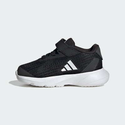 adidas Duramo SL Elastic Lace Sneaker, Core Black/White/Carbon, 2 US Unisex Little Kid