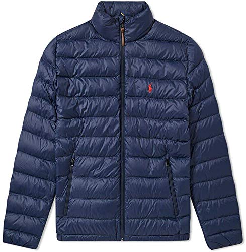 Polo Ralph Lauren Men's Lightweight Bleeker Down Jacket (Aviator Navy, Large)