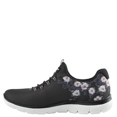 Skechers Sport SummitsPerfect Blossom Sneaker Womens Sneaker 8 BM US BlackMultiFloral