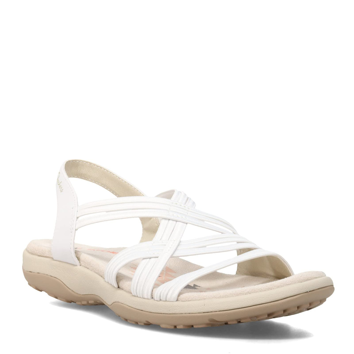 Skechers Women's Reggae Slim-Simply Stretch Sport Sandal, White, 6