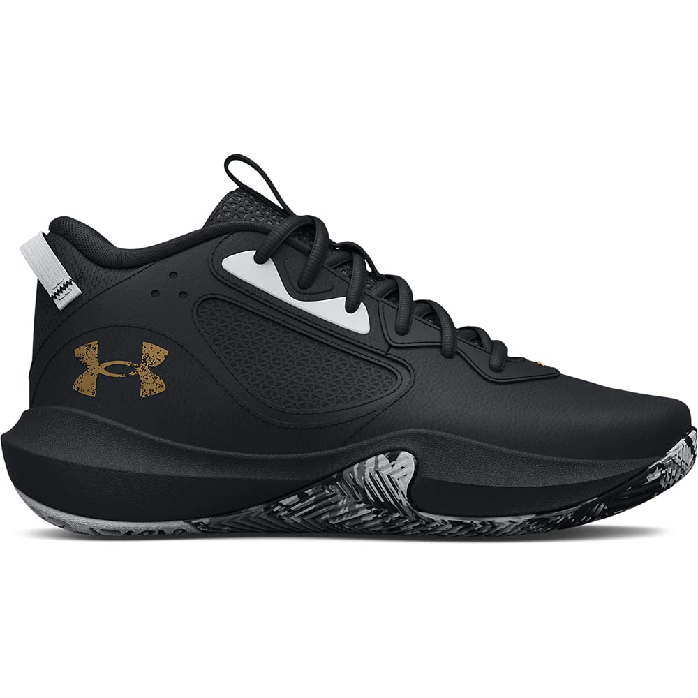 Under Armour Unisex Adult Lockdown 6 Basketball Shoe 11 Women/9.5 Men (003) Black/Black/Metallic Gold