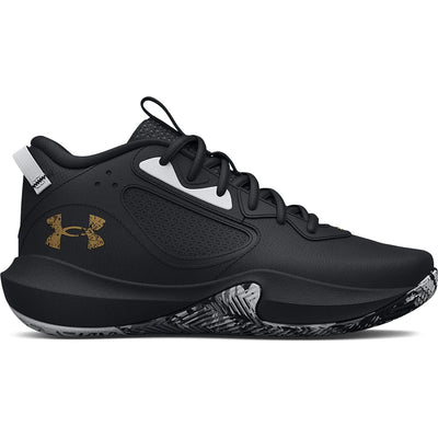 Under Armour Unisex Adult Lockdown 6 Basketball Shoe 11 Women/9.5 Men (003) Black/Black/Metallic Gold