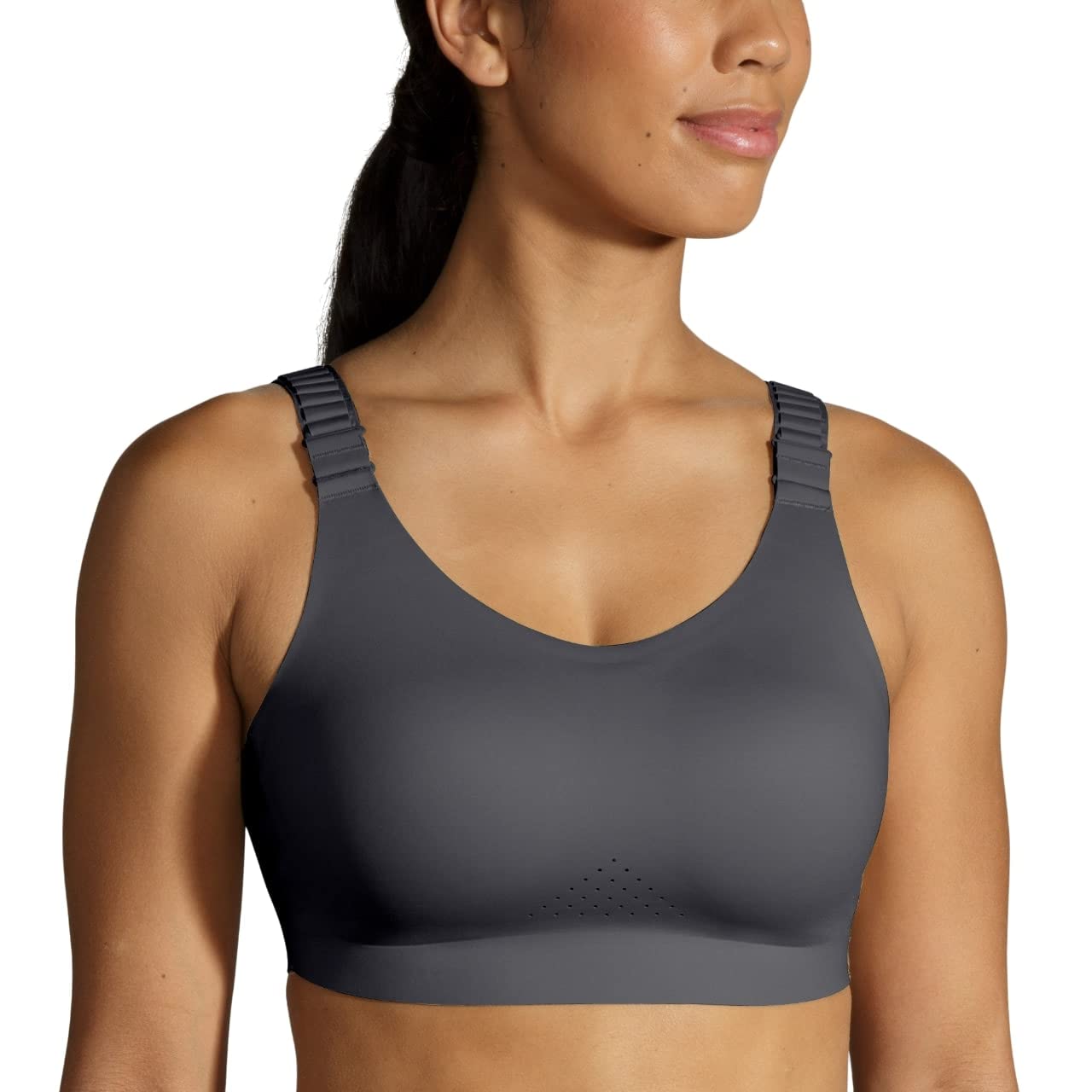 Brooks Women's Scoopback 2.0 Sports Bra for High Impact Running, Workouts & Sports with Maximum Support - Asphalt - 40DDE