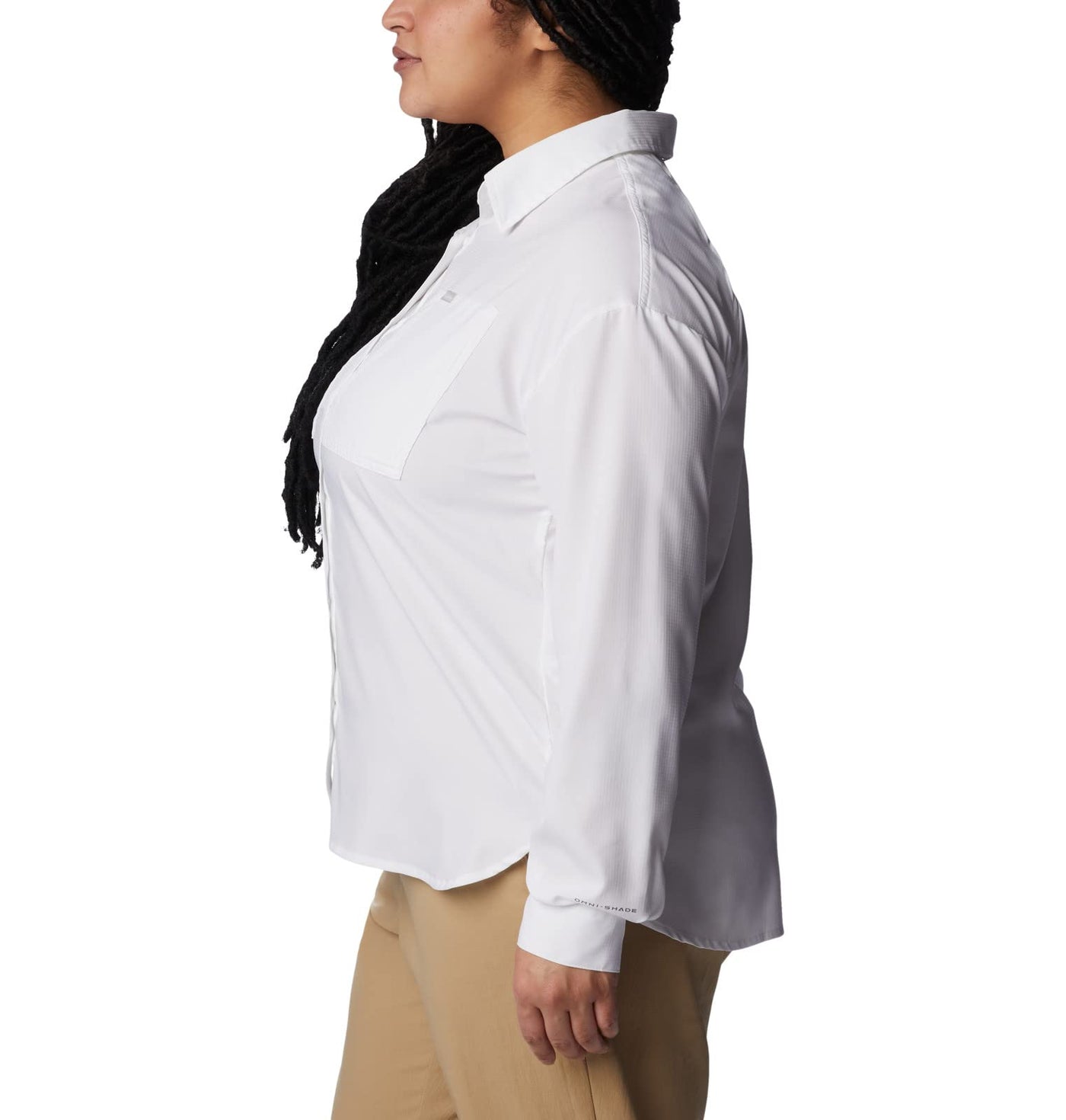 Columbia Women's Silver Ridge Utility Long Sleeve Shirt, White, Large