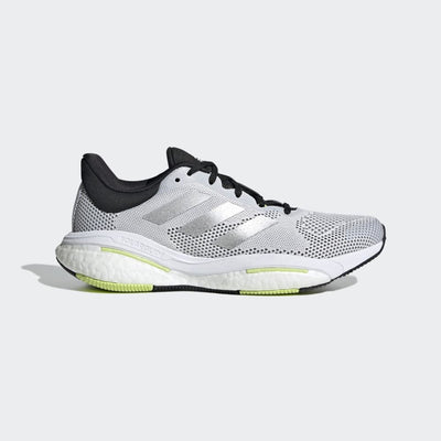 adidas Solar Glide 5 White/Silver Metallic/Pulse Lime 7 B (M)