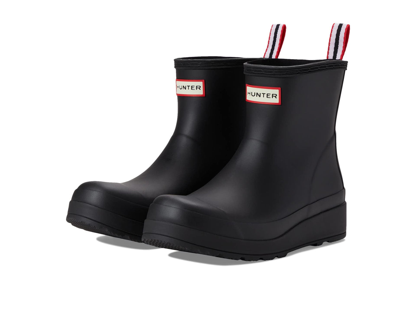 Hunter Play Short Linear Rainbow Print Boot Black 7 M