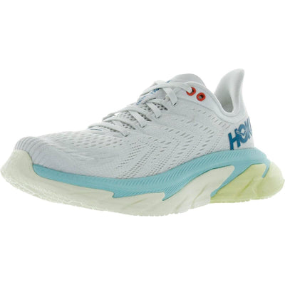 HOKA ONE ONE Women's Clifton Edge Road Running Shoe 8.5 Blanc De Blanc/Blue Tint