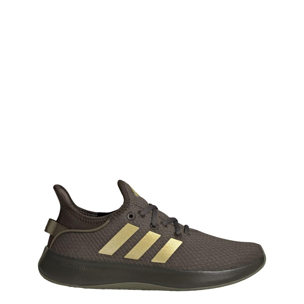 adidas Womens Cloudfoam Pure Shadow Olive/Olive Strata/Gold Metallic 8.5