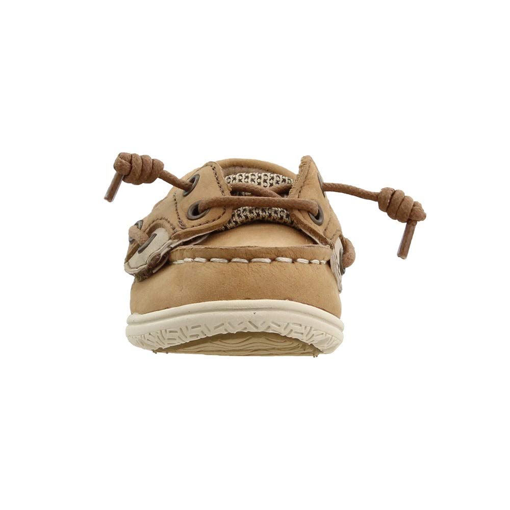 Sperry Unisex-Child Shoresider Jr Boat Shoe 8.5 Little Kid Linen/Oat