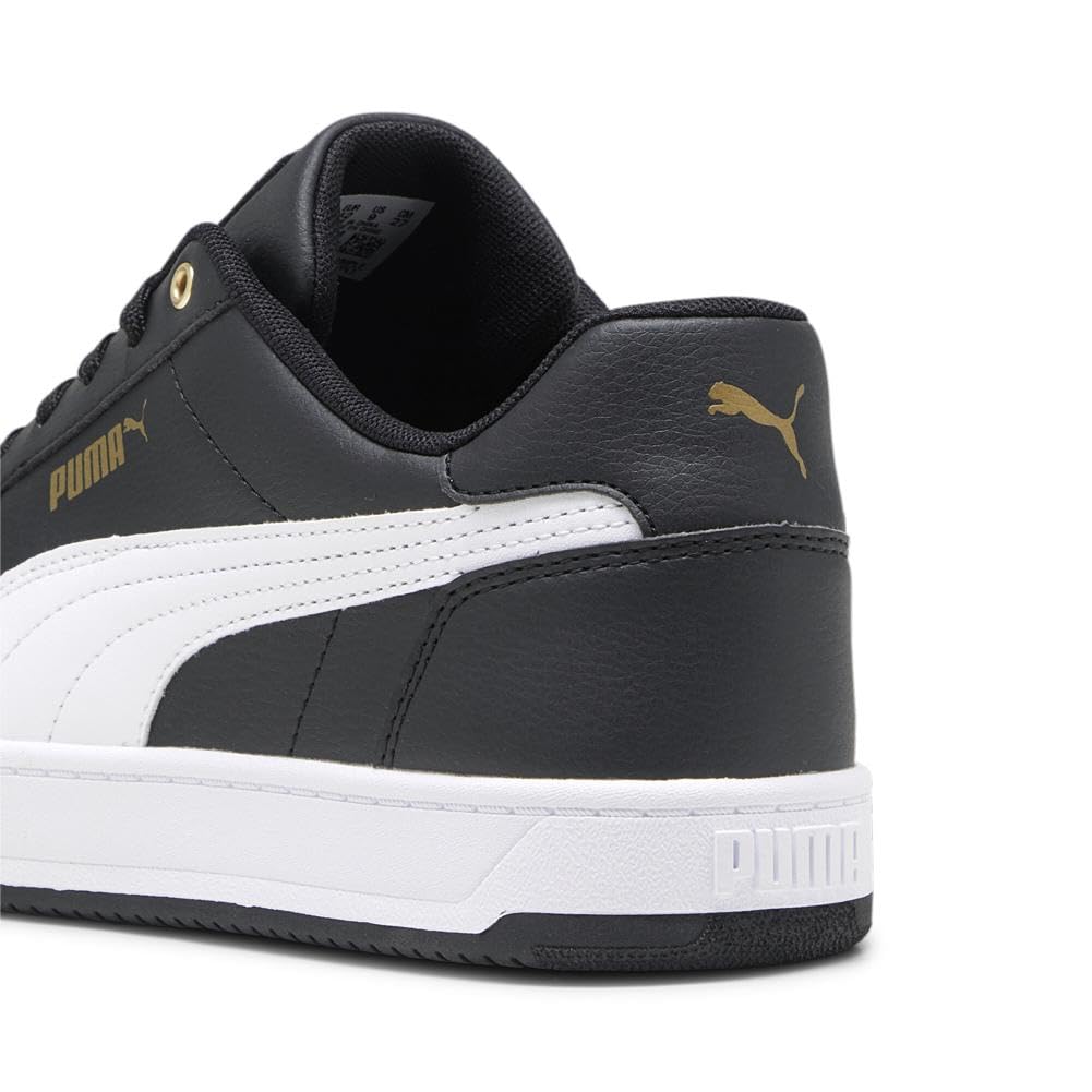 PUMA Mens Caven 2.0 Sneaker 13 Puma Black-puma White-gold