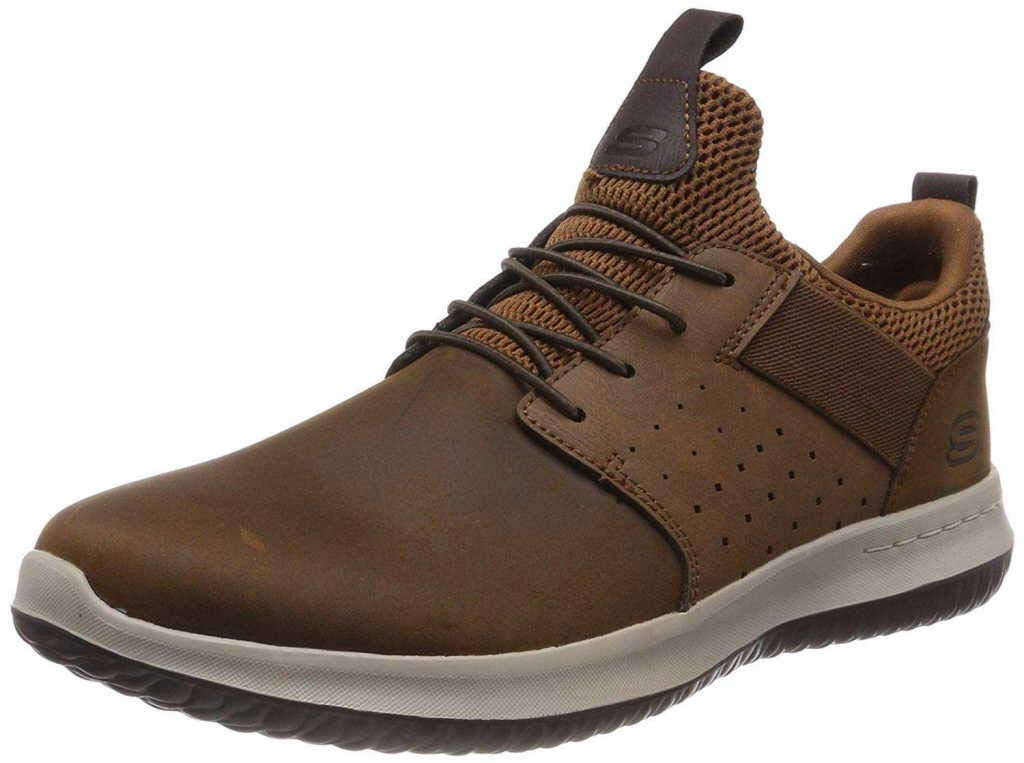 Skechers Men's Delson Axton 14 Dark Brown