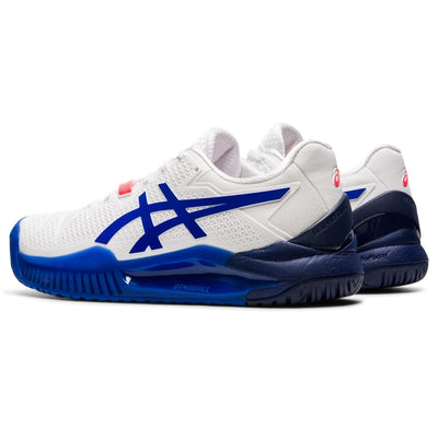 ASICS Gel-Resolution 8 White/Lapis Lazuli Blue 8.5 D - Wide