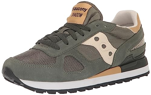 Saucony Men's Shadow Original Sneaker, Olive/Tan, 9.5