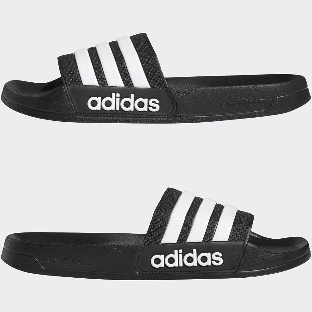 adidas Men's Adilette Shower Slides Black/White/White 5