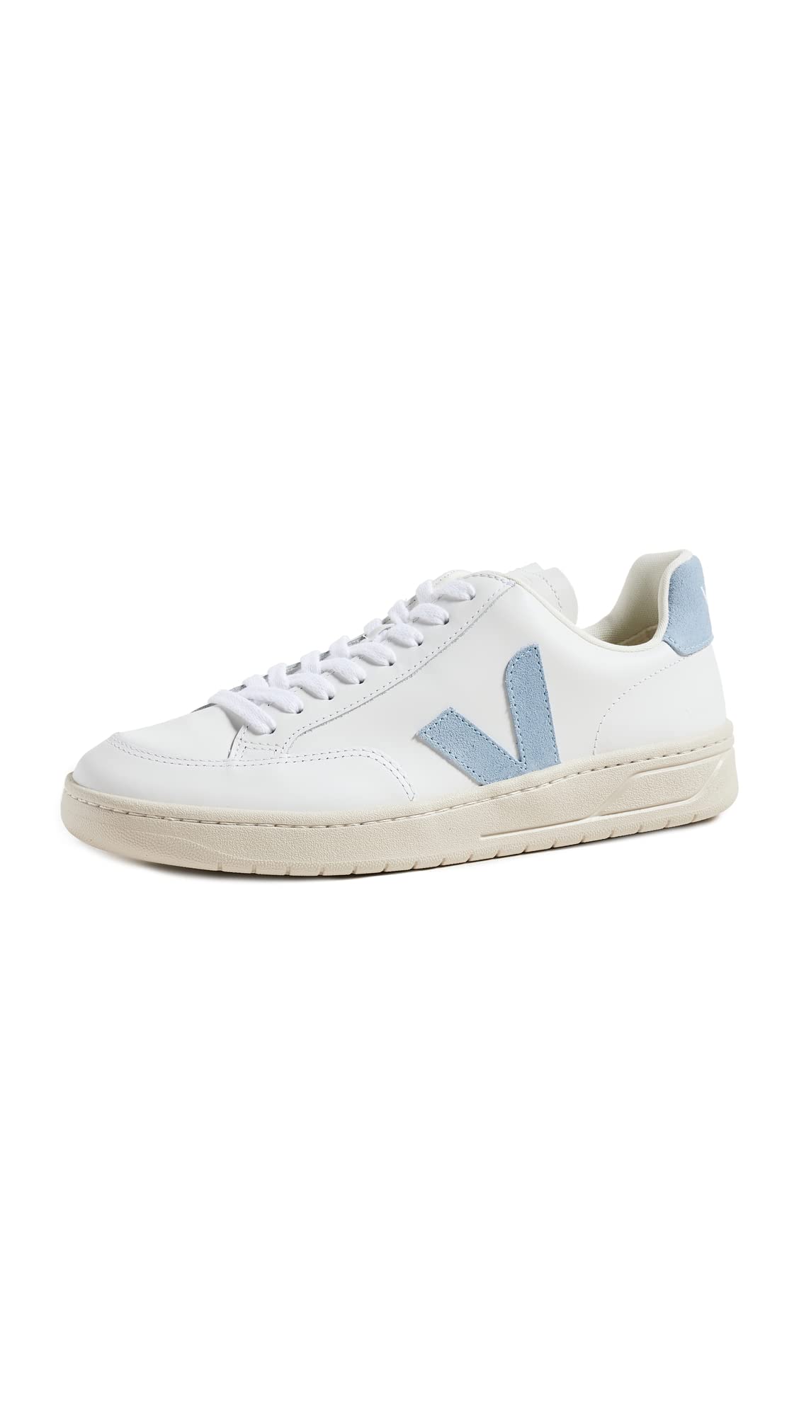 Veja Men's V-12 Leather Sneakers, Extra White Steel, 12 Medium US