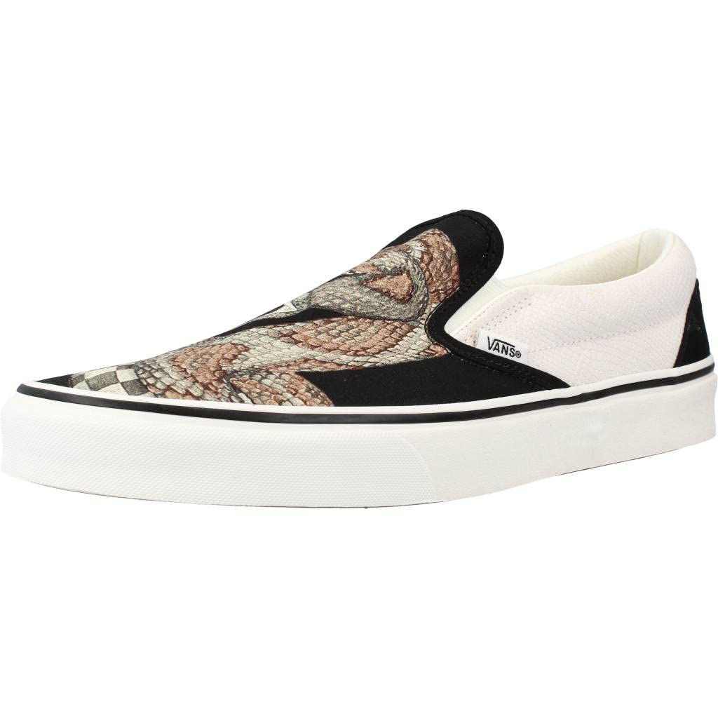 Vans Men's Classic Slip On, (Desert) Snake/Black, Size 6.5