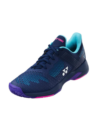 YONEX Women's Sonicage 2 All-Court Tennis Shoes, Navy/Blue Purple (US Men 5.5, US Women 7))