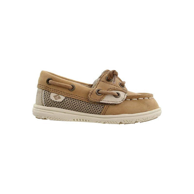 Sperry Unisex-Child Shoresider Jr Boat Shoe 8.5 Little Kid Linen/Oat