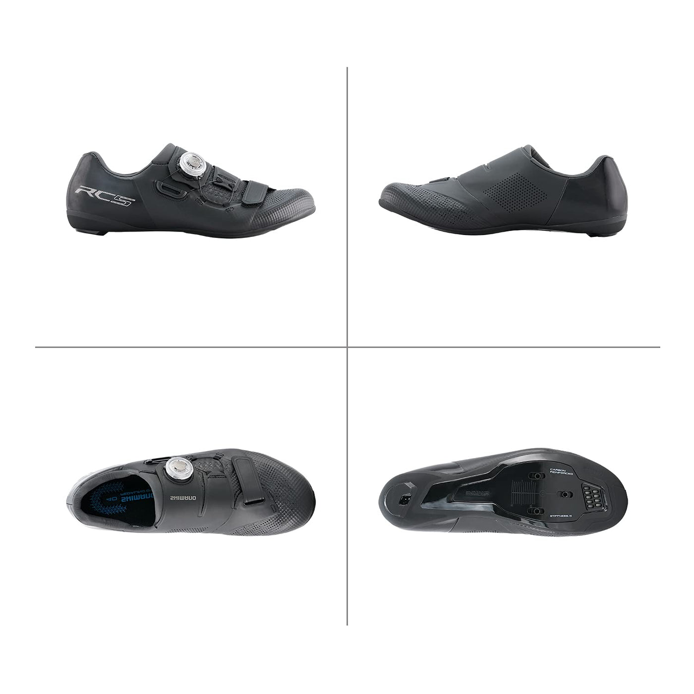 SHIMANO SH-RC502W Lightweight Women’s Road Cycling Shoe Packed with Pro Features, Black, 10-10.5