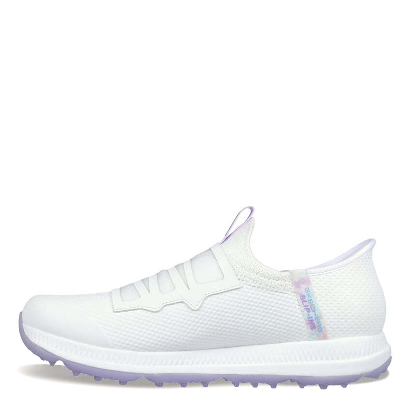 Skechers womens Go Golf Elite 5 Arch Fit Waterproof Slip in Golf Shoe 9 White/Lavender