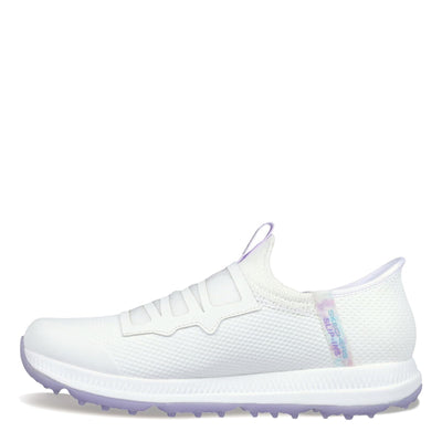 Skechers womens Go Golf Elite 5 Arch Fit Waterproof Slip in Golf Shoe 9 White/Lavender