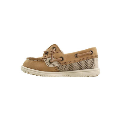 Sperry Unisex-Child Shoresider Jr Boat Shoe 8.5 Little Kid Linen/Oat