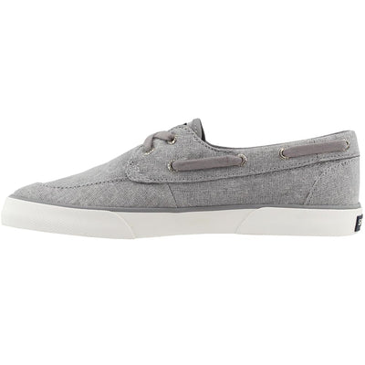 Sperry Womens Pier Boat Sparkle Canvas Slip On Sneakers Shoes Casual - Grey - Size 7 B