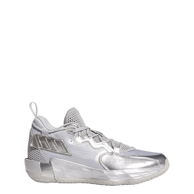 adidas Dame 7 Extended Play Basketball Shoes Grey/Silver Metallic/White Men's 11, Women's 12 Medium