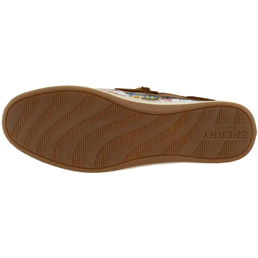 Sperry Songfish Prep Navy Multi/Tan/Madras 6.5