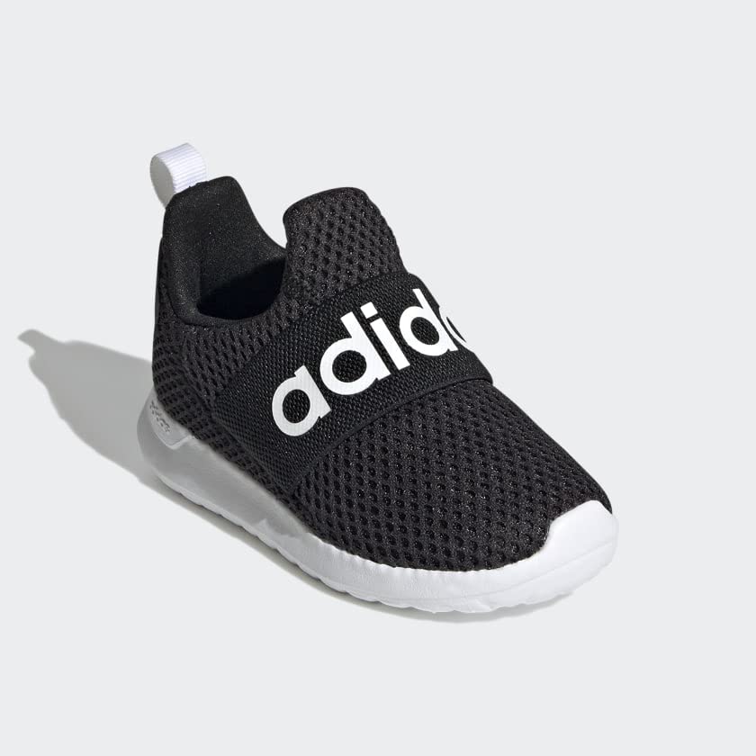 adidas Lite Racer Adapt 4.0 Running Shoes, Black/Black/White, 13.5 US Unisex Little Kid