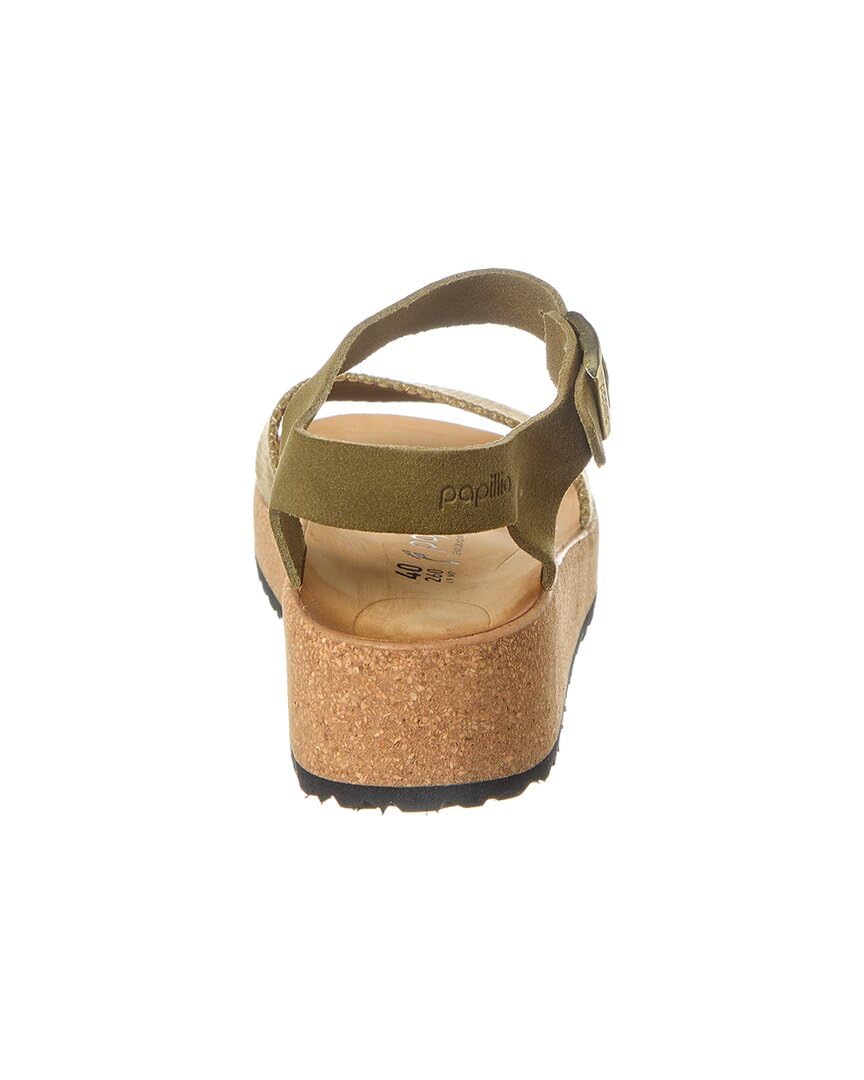 Birkenstock Glenda by Papillio Faded Khaki Suede/Canvas EU 40 (US Women's 9-9.5) Narrow