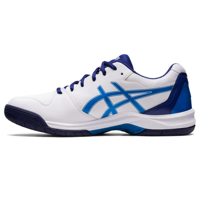 ASICS Men's Gel-Dedicate 7 Tennis Shoes, 11.5, White/Electric Blue