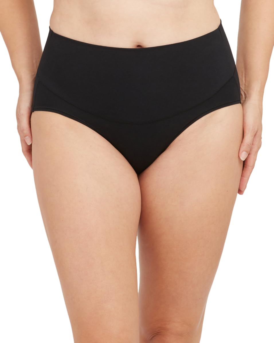 SPANX Cotton Control Brief Very Black MD - Regular