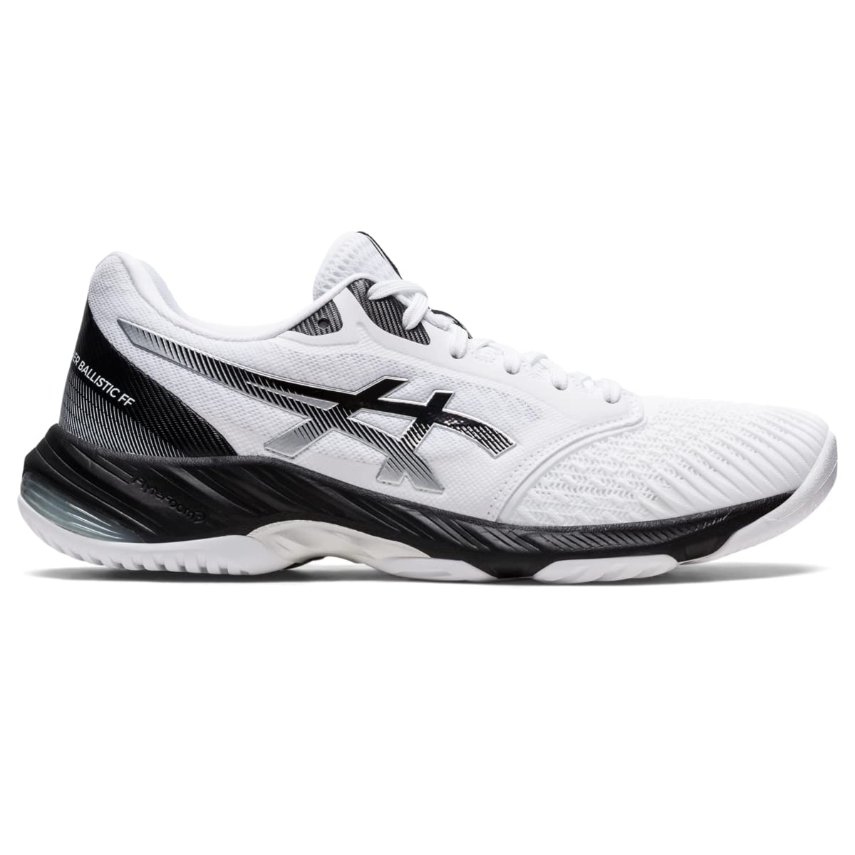 ASICS Men's Netburner Ballistic FlyteFoam 3 Volleyball Shoes, 9.5, White/Black