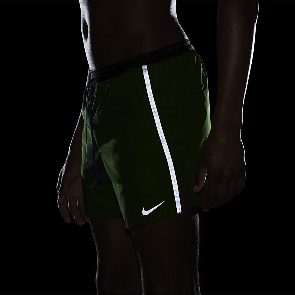 Nike Dri-FIT Run Division Stride Men's 5" Brief-Lined Running Shorts (as1, Alpha, m, Regular, Regular, Chlorophyll)