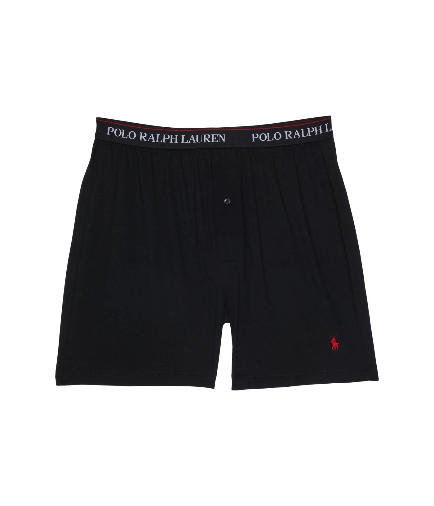 POLO RALPH LAUREN Classic Fit Cotton Knit Boxer Polo Black 2XL