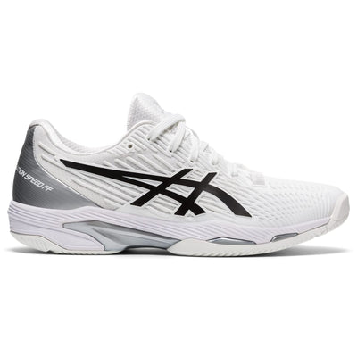 ASICS Women's Solution Speed FlyteFoam 2 Tennis Shoes, 11, White/Black