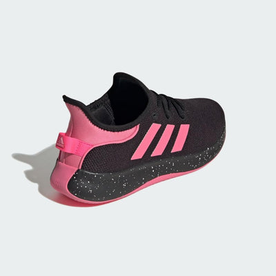 adidas Women's Cloudfoam Pure Sportswear Sneaker 5.5 Core Black/Pink Fusion/Lucid Pink