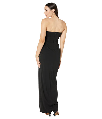 Calvin Klein Womens Strapless Long Bodycon Dress Black 4