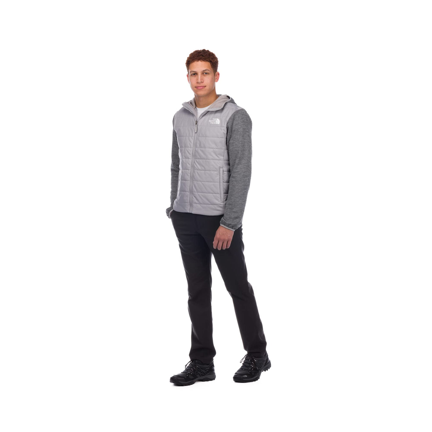 THE NORTH FACE Flare Hybrid Full Zip Mens Fleece Meld Grey XL