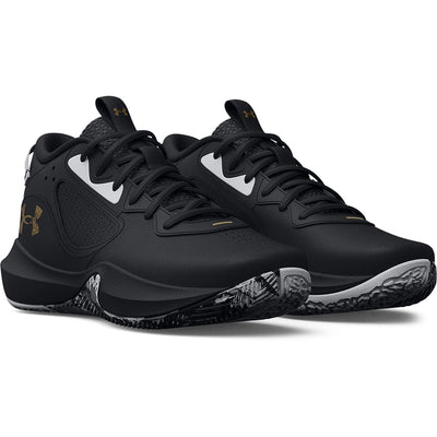 Under Armour Unisex Adult Lockdown 6 Basketball Shoe 11 Women/9.5 Men (003) Black/Black/Metallic Gold