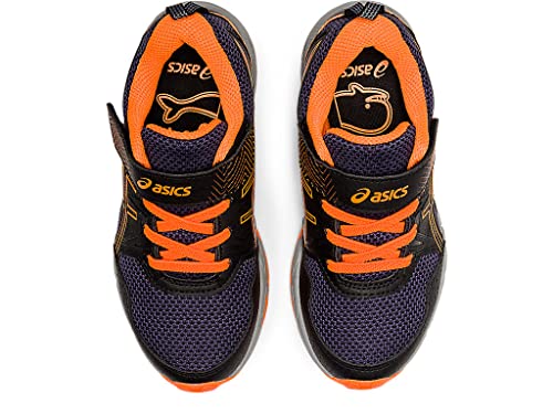 ASICS Kid's PRE Venture 8 Pre-School Running Shoes, 2.5, Black/Shocking Orange