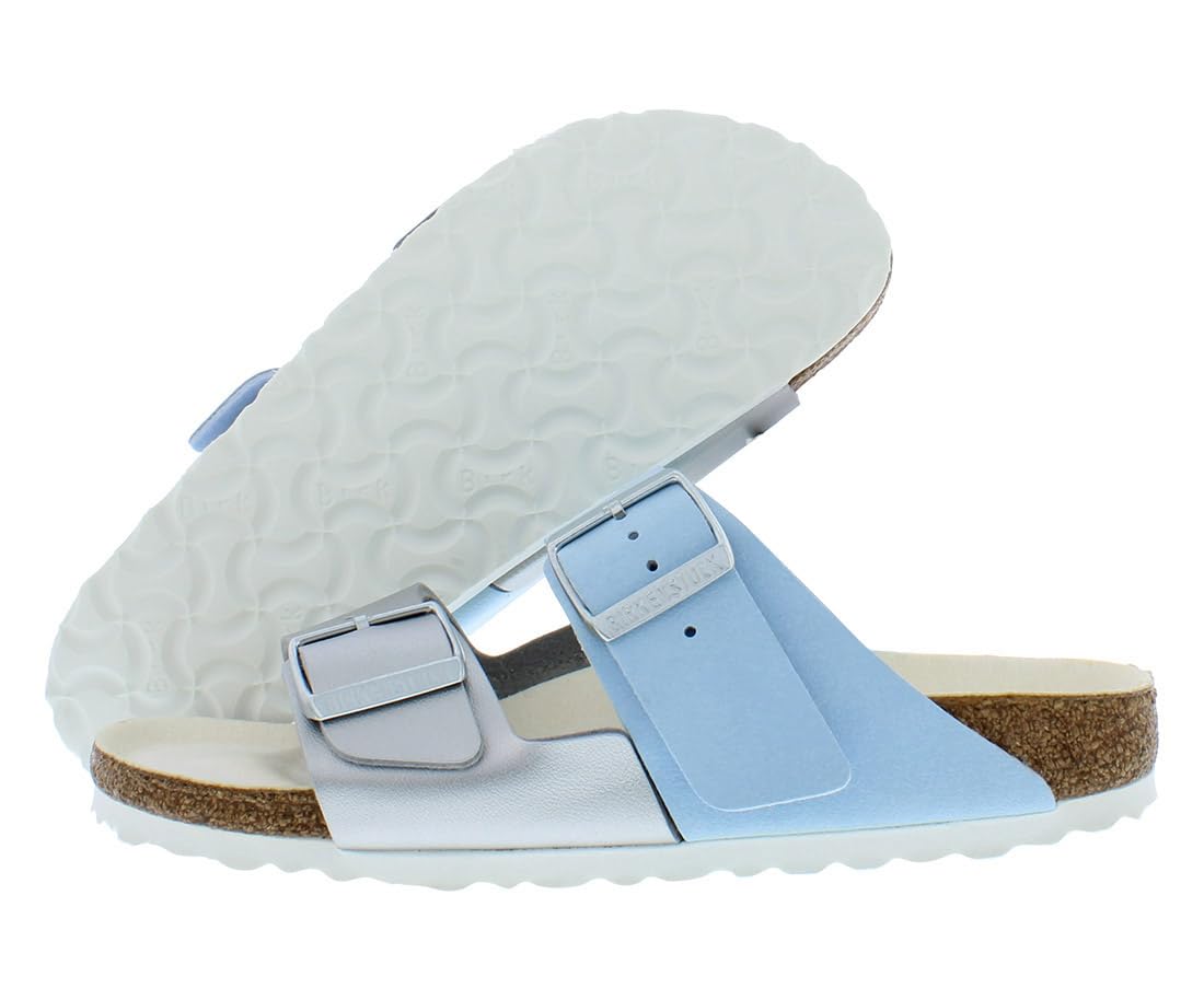 Birkenstock Arizona Split Light Blue/Silver Birko-Flor™ EU 36 (US Women's 5-5.5) Narrow