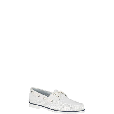 Sperry Mens Leeward 2-Eye Perforated Casual Casual Shoes Shoes, White, 10