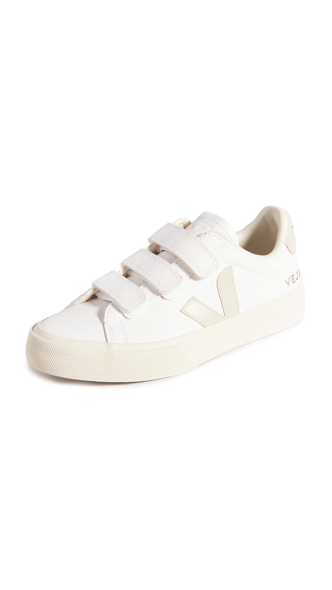 Veja Women's Recife Logo Sneakers, Extra White/Pierre/Natural, 4 Medium US