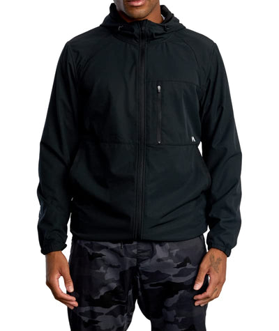 RVCA Men's Standard Sport Yogger II 4-Way Stretch Windbreaker Jacket, Black S125