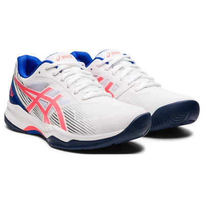 ASICS Women's Gel-Game 8 Tennis Shoes, 8.5, White/Blazing Coral