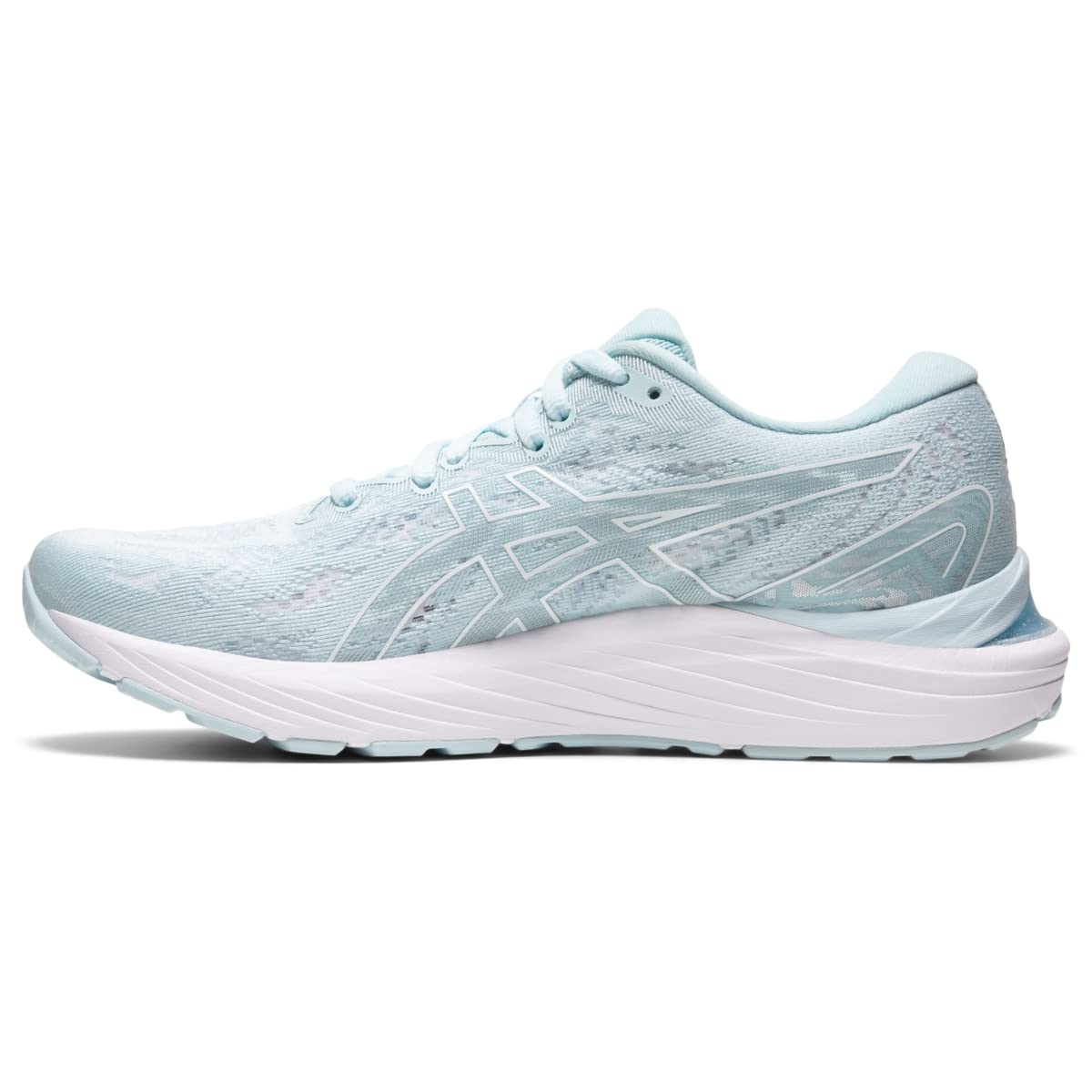 ASICS Women's Gel-Cumulus 23 Running Shoes, 8, Aqua Angel/White