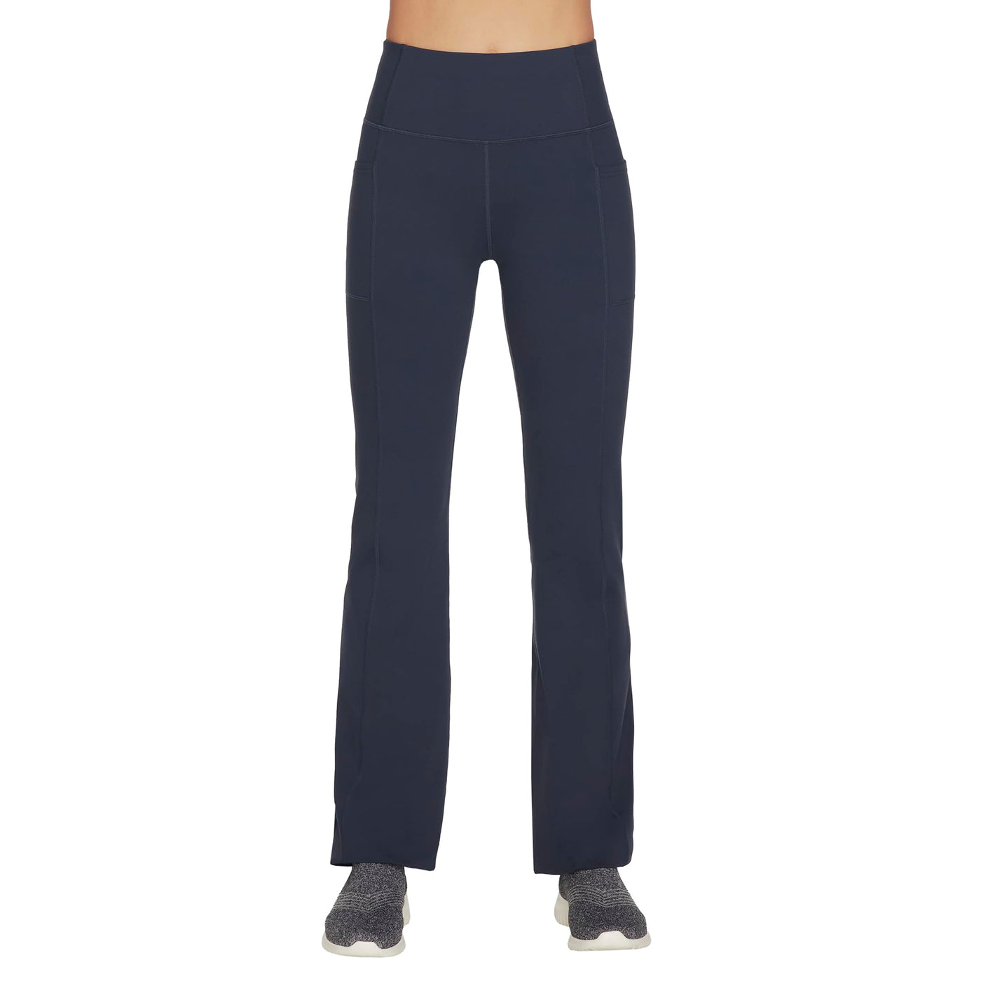 Skechers Women's Go Walk High Waisted Evolution Flare Pant, Navy, Medium