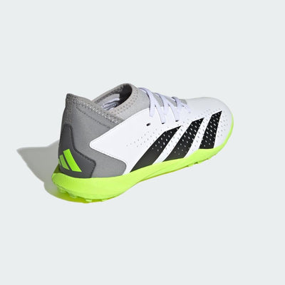 adidas Unisex Accuracy.3 Turf Soccer (Little Big Kid) Shoe 1.5 Little Kid White/Core Black/Lucid Lemon